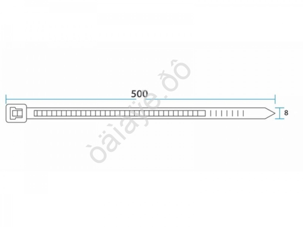 Хомут пластиковый 7.6х500 REXANT черный (в уп.100шт) 1/5/25