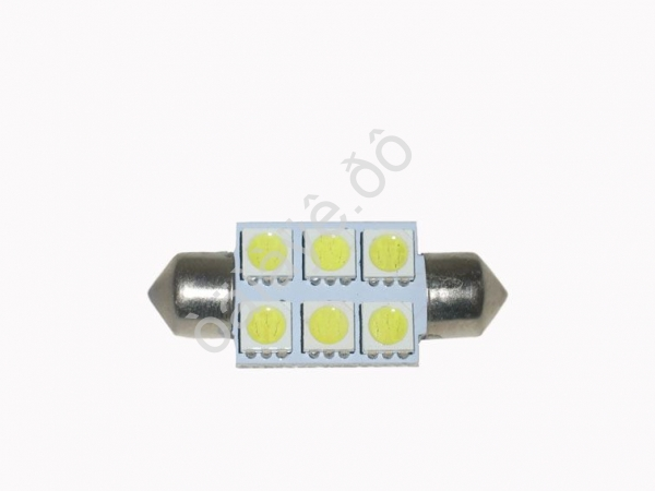 Светодиод Т11 - 6SMD  5050 белый 36мм (блистер, 2шт) 1/1000_