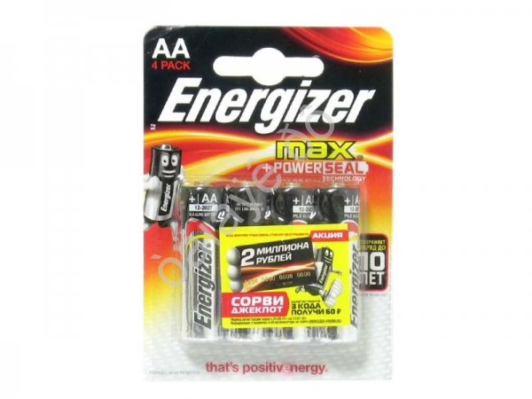 Батарейки ENERGIZER АА LR06 4/96 Батарейки ENERGIZER АА LR06 4/96