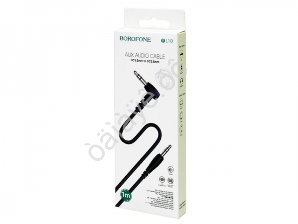 Аудио кабель AUX 3,5мм 1м черный Borofone BL10
