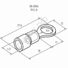 Клемма с изол. кольцо REXANT Ø8,4мм 1,5-2,5мм VR2-3 (100шт)