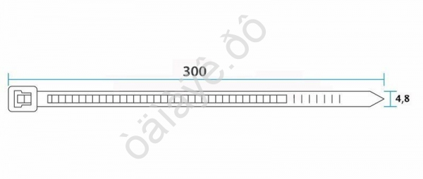 Хомут пластиковый 4.8х300 REXANT рулев. рейка 1уп./100шт белый /1/10/100