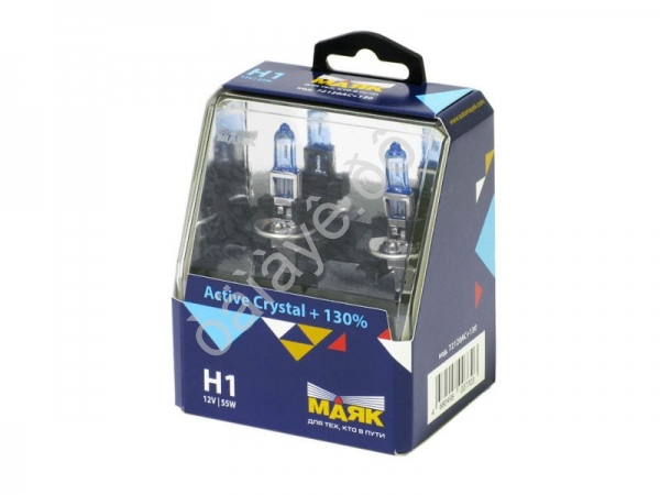 Лампа МАЯК Active H1 12V 55W P14,5s Crystal +130% /1/6/60 Лампа МАЯК Active H1 12V 55W P14,5s Crystal +130% /1/6/60