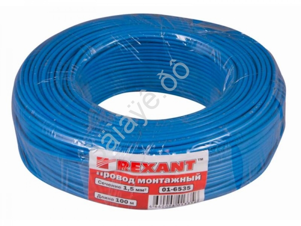 Провод одинарный (1,5) REXANT синий (100м) 1/6 Провод одинарный (1,5) REXANT синий (100м) 1/6