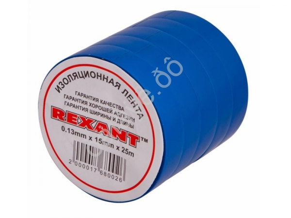 Изолента 15мм*25м "REXANT" синяя /5/200