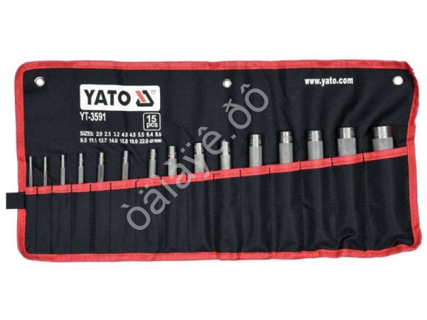 Набор пробойников 15 предметов (в сумке) YATO Набор пробойников 15 предметов (в сумке) YATO