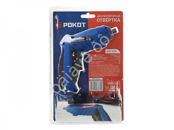 Отвертка аккум. 3,6В, 1,3А*ч, Li-ion, набор бит 11пр., магн. держ. бит, РОКОТ Отвертка аккум. 3,6В, 1,3А*ч, Li-ion, набор бит 11пр., магн. держ. бит, РОКОТ