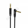 Аудио кабель AUX 3,5мм А-А угловой разъём, черный Borofone BL4