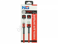 USB кабель Type-C, ткан. оплетка, 1.5м, 3А, QC 3.0, NG