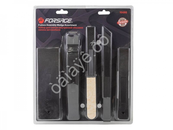 Набор инструментов для демонтажа внутренней обшивки салона автомобиля 5пр.(ДхШ: 250х20, 249х20, 231х Forsage