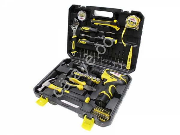 Набор инструментов с шуруповертом 68пр.1/4'(6гр)(5-13мм,шарнирно-губцевый инстр.,отвертки,биты,моло WMC TOOLS Набор инструментов с шуруповертом 68пр.1/4'(6гр)(5-13мм,шарнирно-губцевый инстр.,отвертки,биты,моло WMC TOOLS