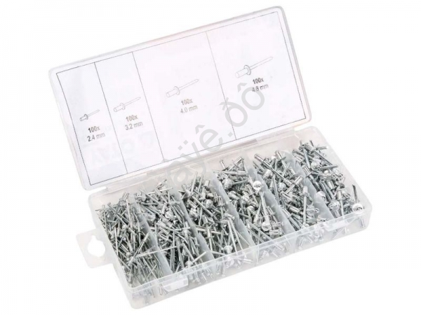 Набор алюминиевых заклепок - 400 шт (пластиковый кейс) YATO Набор алюминиевых заклепок - 400 шт (пластиковый кейс) YATO