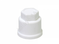 Колпачок колесный на ГАЙКУ 32 мм, белый  (ЛОГО) ТТ-КОЛ-21