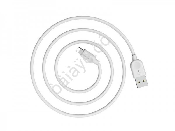 Дата-кабель Lightning 1м, 2,4А, Borofone белый BX14