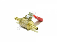 Кран шаровой 1/4" елочка/елочка 6мм латунь