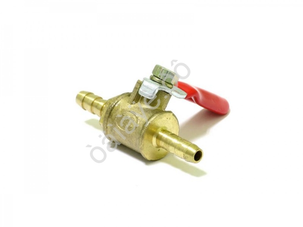 Кран шаровой 1/4" елочка/елочка 6мм латунь