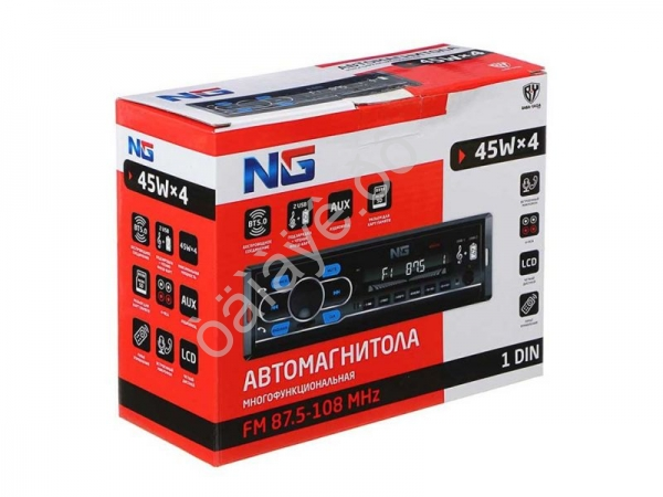Автомагнитола NG 45Вт, 4 канала, USB-Flash, BT, AUX Автомагнитола NG 45Вт, 4 канала, USB-Flash, BT, AUX