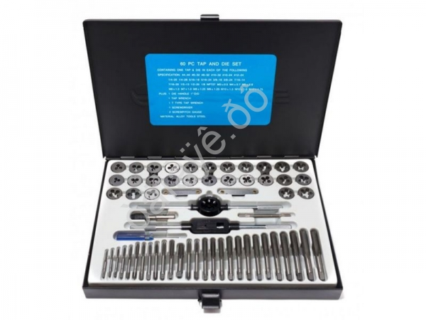 Набор метчиков и плашек (метрич.) в метал. кейсе 60пр. M060-3 Forsage