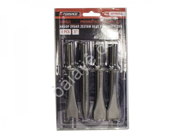 Набор зубил разнопрофильных 4пр.(круглая посадка ø10мм,L-125мм),в блистере Forsage Набор зубил разнопрофильных 4пр.(круглая посадка ø10мм,L-125мм),в блистере Forsage