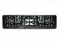 Рамка  под номер пласт. без надписи чёрная "Новосибирск" 1/30