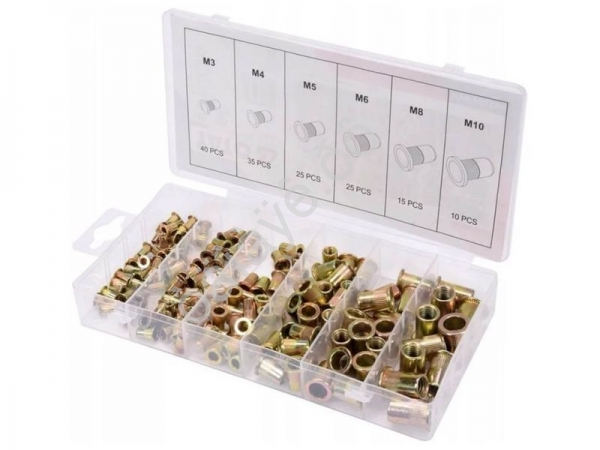 Заклепки резьбовые сталь М3-М10, 150шт YATO