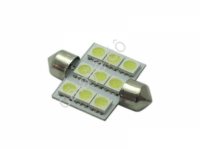 Светодиод Т11 - 9SMD  5050 белый  36мм/10/100_