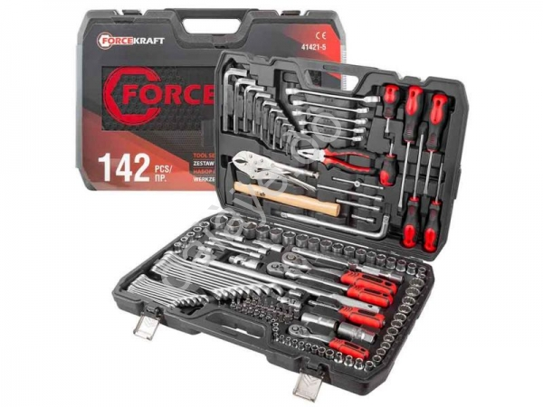 Набор инструментов 142пр. 1/2",1/4", 3/8" (6гр) 4-32мм) FORCEKRAFT Набор инструментов 142пр. 1/2",1/4", 3/8" (6гр) 4-32мм) FORCEKRAFT