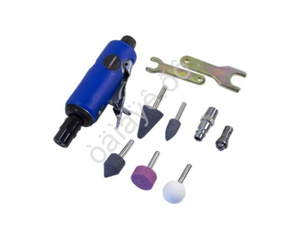 Пневмозачистная машинка  с комплектом камней 11пр(цанги:3мм,6мм25000об/мин, 85л/мин,6.3Bar,штуцер 1/ Forsage