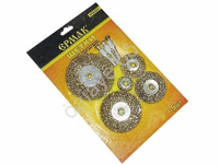 Набор щёток мет.со шпильк.5пр.(25.38,50,63,75-плоск. /1/10/80