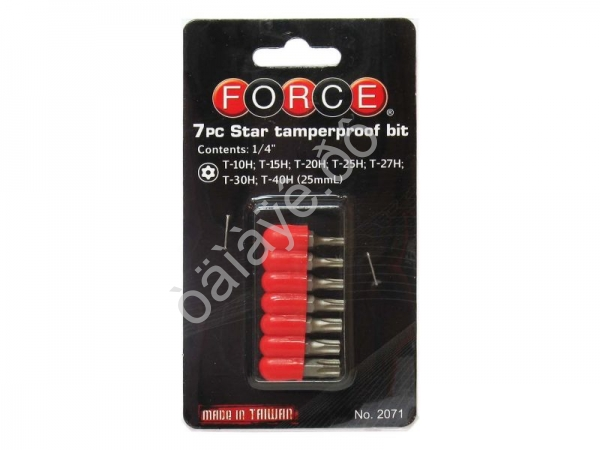 F2071 Набор вставок 1/4" TORX 7пр. 1/40/160 F2071 Набор вставок 1/4" TORX 7пр. 1/40/160