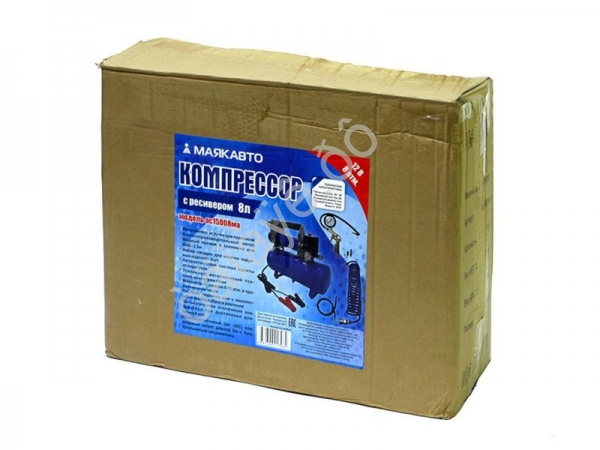 Компрессор  АС 15008ма с ресивером 8л,12В, МАЯКАВТО™_