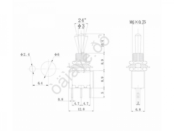 Тумблер 250V 3А (3c) ON-ON однополюсный Micro (MTS-102) REXANT Тумблер 250V 3А (3c) ON-ON однополюсный Micro (MTS-102) REXANT