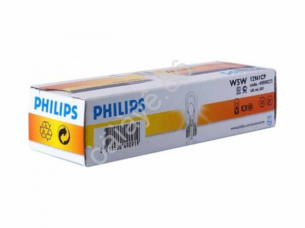 Лампа PHILIPS 12V W5W (W2.1*9.5d)/10 Лампа PHILIPS 12V W5W (W2.1*9.5d)/10