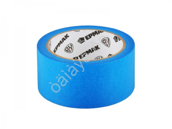 Лента малярная клейкая синяя на бумажной основе для наружных работ 48мм х 25м ЕРМАК
