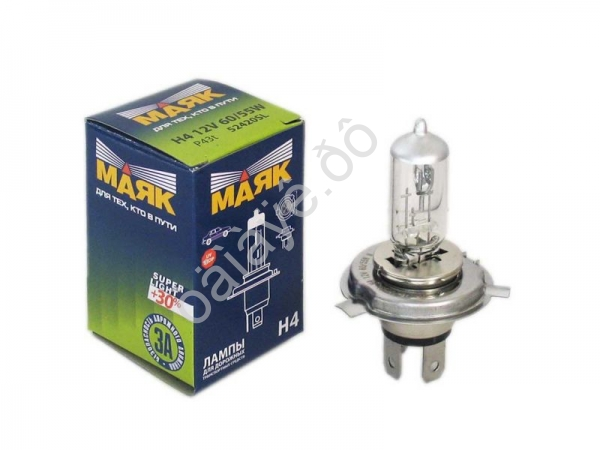 Лампа МАЯК H4 12V60/55W P43t SUPER LIGHT+30% (мин.уп.10шт) 10/400 Лампа МАЯК H4 12V60/55W P43t SUPER LIGHT+30% (мин.уп.10шт) 10/400