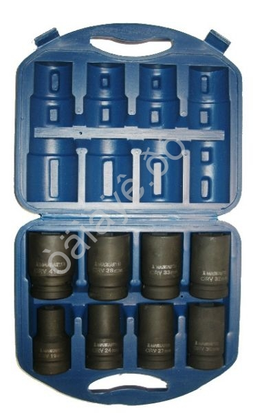 Набор головок ударных  1" 8пр. (19,24,27,30,32,33,36,41мм) МАЯКАВТО ™ 1/4_
