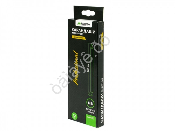 Карандаши малярные графитные 180мм,(1уп.-12шт), Ultima