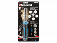 Рукоятка с подстветкой 4LED и универсальным захватом болтов и гаек (4-15мм, L-220мм), в блистере Forsage