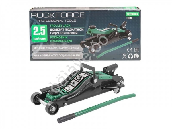 Домкрат подкатной гидравлический 2.5т RockFORCE