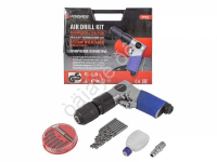 Пневмодрель с реверсом, набором бит и сверл 20пр(патрон:1-10мм,2200об/мин,6.3Bar,штуцер 1/4") Forsage