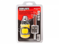 Отвертка реверсивная телескопическая короткая с комплектом бит:SL5,SL6,PH1,PH2,T25,T30 (8пр.)в блист BaumAuto