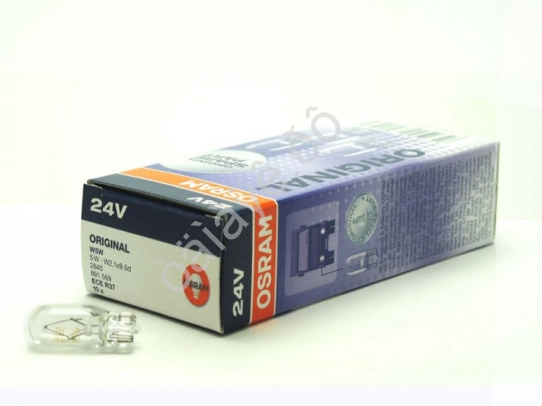 Лампа Osram W24-5W W2,1x9.5d 2845/10/50 Лампа Osram W24-5W W2,1x9.5d 2845/10/50