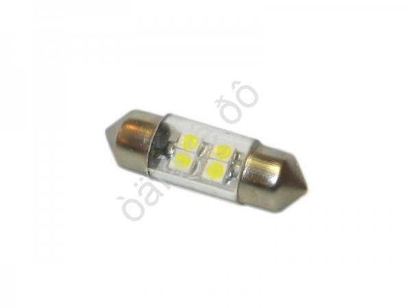 Светодиод 12V T11x31 S8,5 4SMD (3,5x2,8) WHITE "Маяк" /10