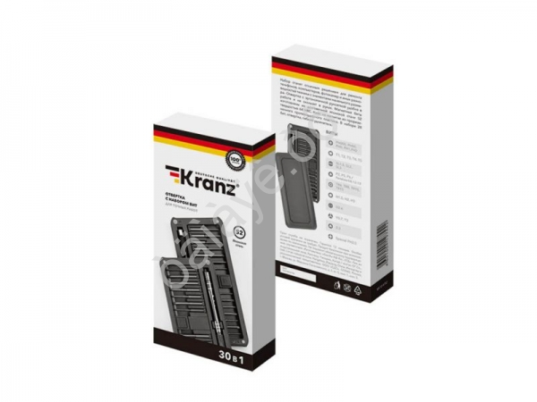 Набор отверток для точных работ 30пр. в чехле KRANZ RA-02
