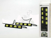 Огни ходовые DRL-13см,12V 2,6Вт COB, 2х4 диода  1/100_