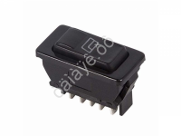 Переключатель (стеклоподъемника) клавишный 12V 20А (5с) (ON)-OFF-(ON) черный с подсветкой (ASW-02D) REXANT