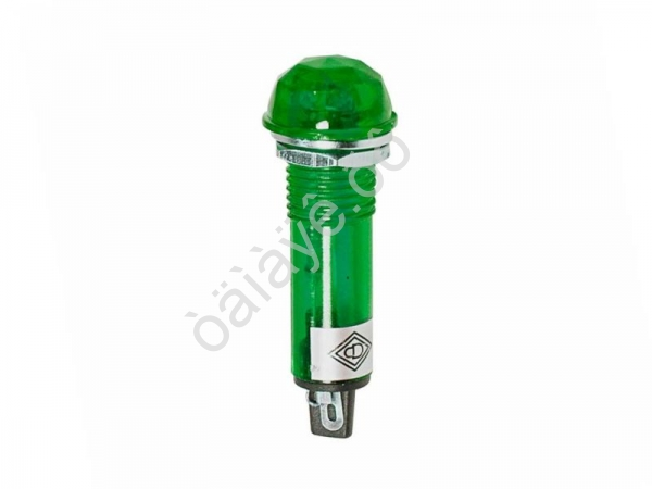 Индикатор ГРАНЕНЫЙ  Ø10.2  220V  зеленый  (RWE-205)  REXANT