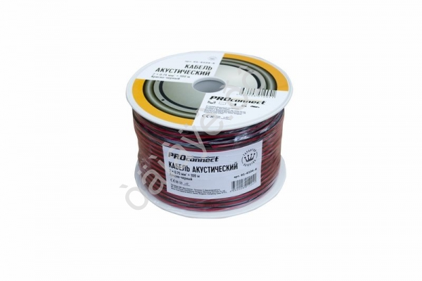 Провод двойной 2х0.75мм,  кр./черн. PROCONNECT (100m) 1/6