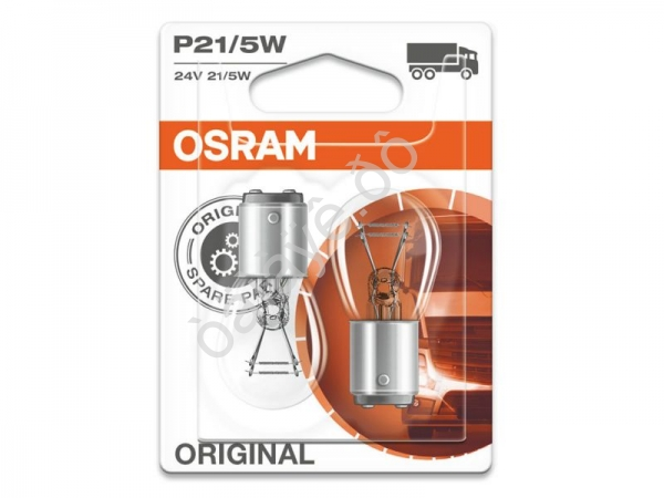 Лампа Osram P24V/21/5W BAY 15d 7537 (2шт)