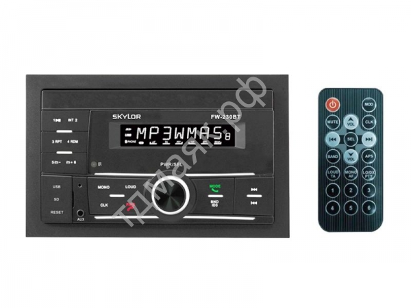 Автомагнитола SKYLOR FW-230 2" din 4x50Вт (BT, MP3, USB)